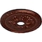 Ekena Millwork Palmetto Ceiling Medallion (Fits Canopies up to 5"), 20 7/8"OD x 3 5/8"ID x 1 5/8"P, Antique Copper CM20PMACS - alternate 4